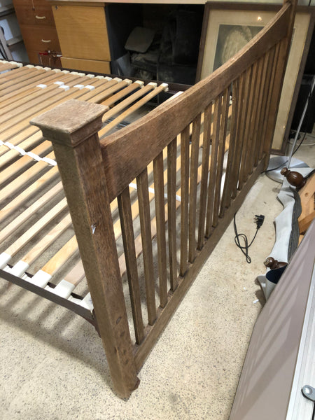 Oak Double Bedframe on Castors