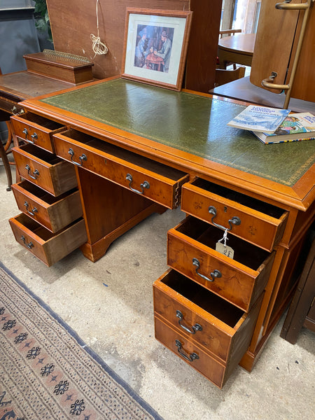 Green Leather Top Desk