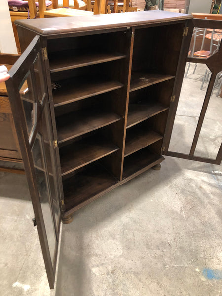 Vintage Oak Library Bookcase