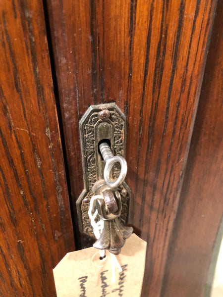 Mahogany Wardrobe with Oval Mirror