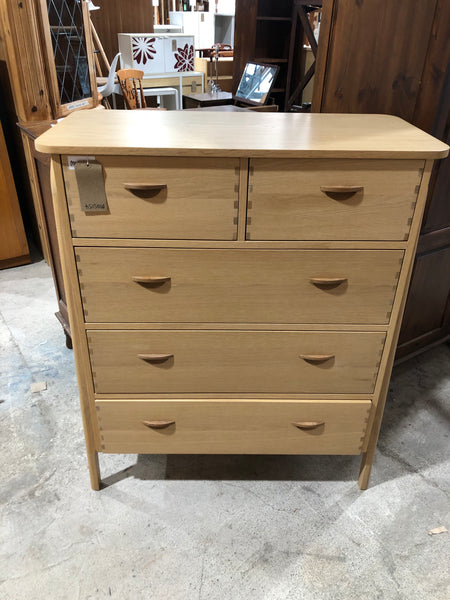 John Lewis Contemporary Oak Tallboy Chest of Drawers