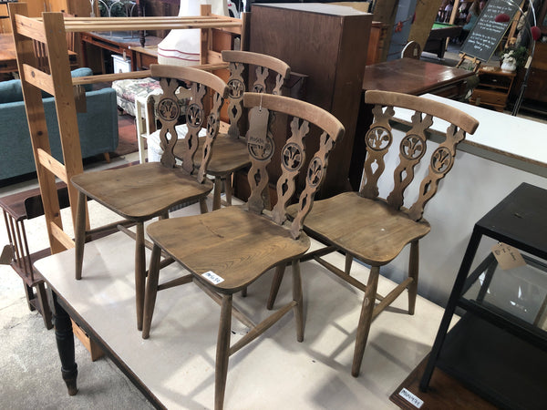 Four Ercol Fleur De Lys Chairs