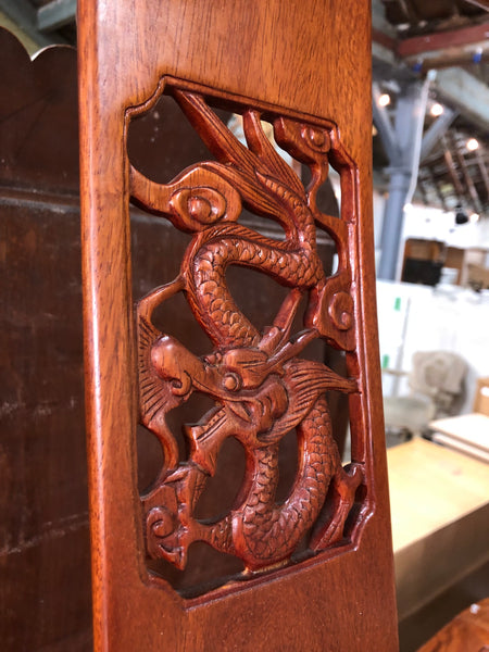 GHC - Oriental Carved Detail Extending Dining Table & 8 Chairs