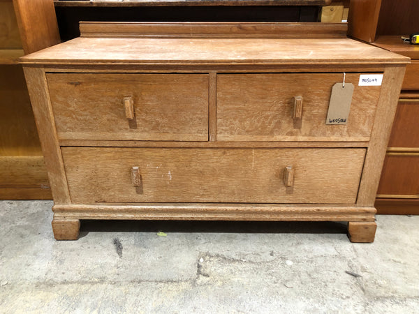 Vintage Low Oak Chest of Drawers