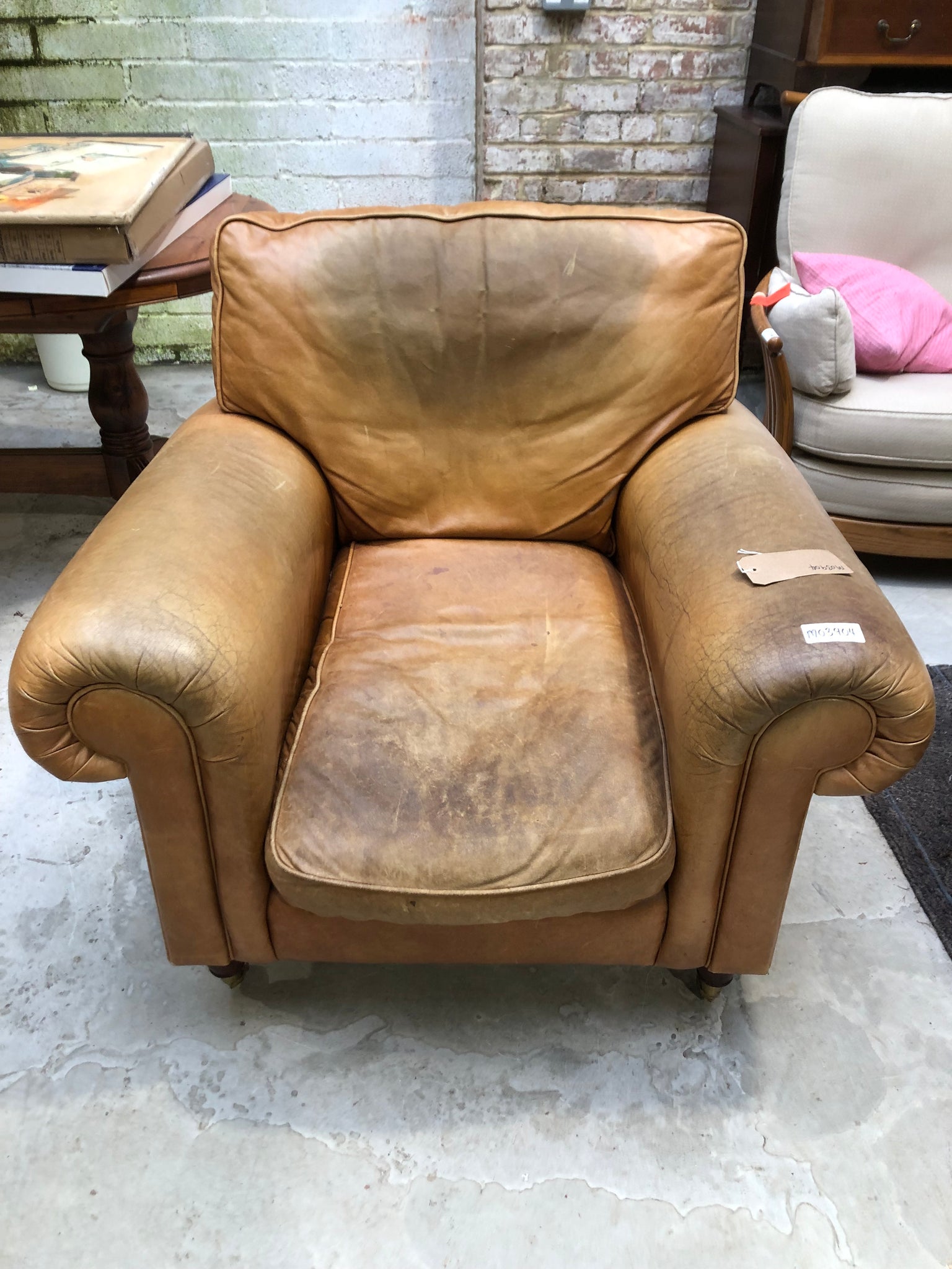 Tan Leather Armchair