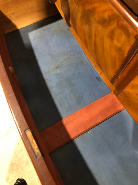 Walnut & Flamed Mahogany Tallboy