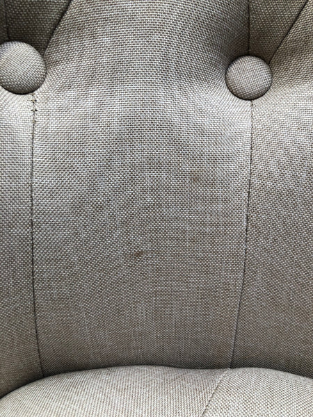 Beige Buttonback Bedroom Chair