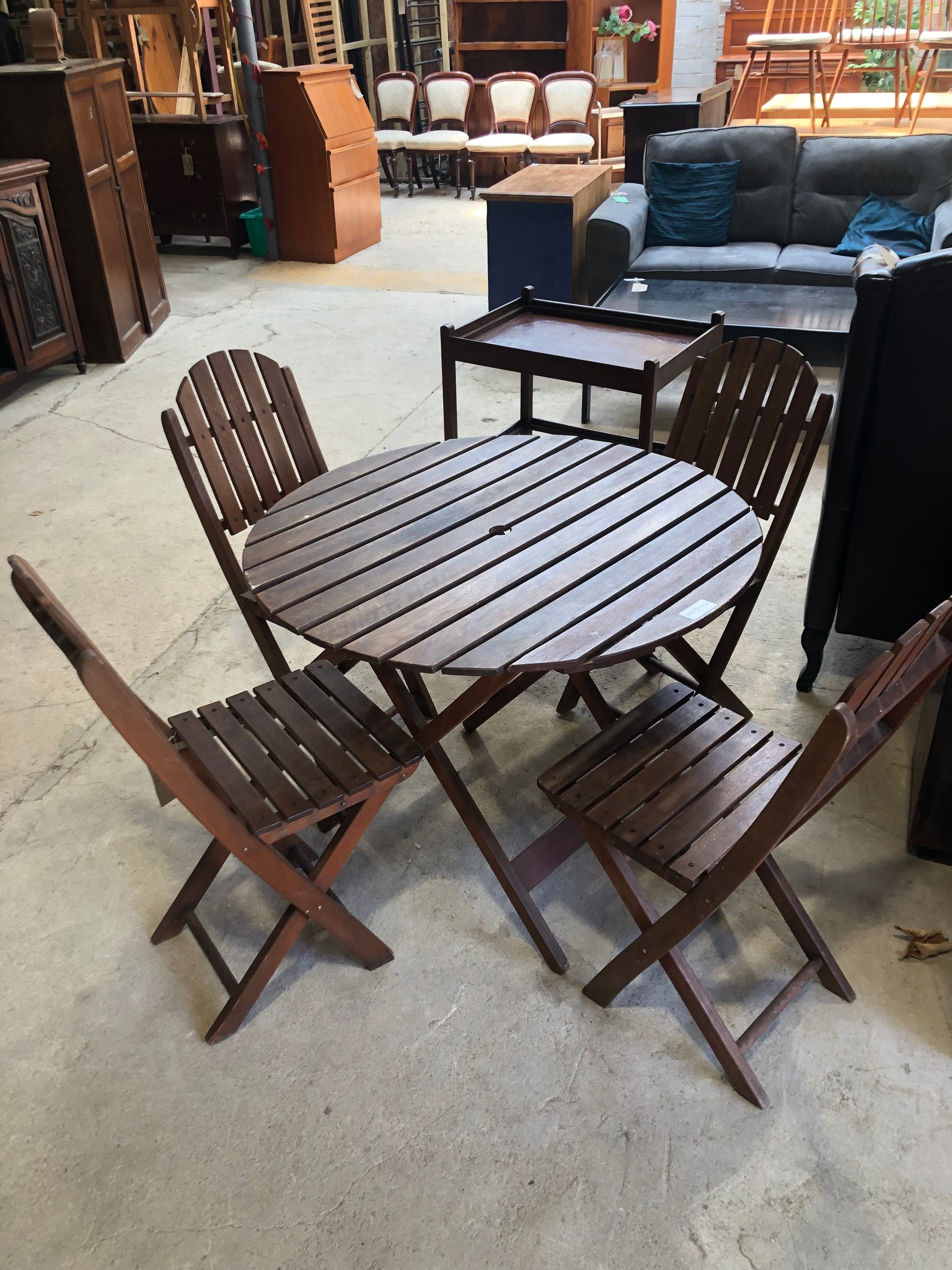 Teak Outdoor Table & 4 Chairs