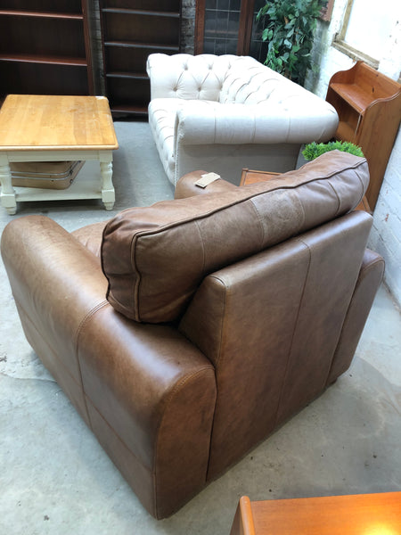 Tan Leather Armchair