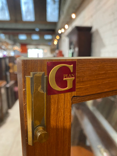 Tall MidCentury G-Plan Teak Display Cabinet
