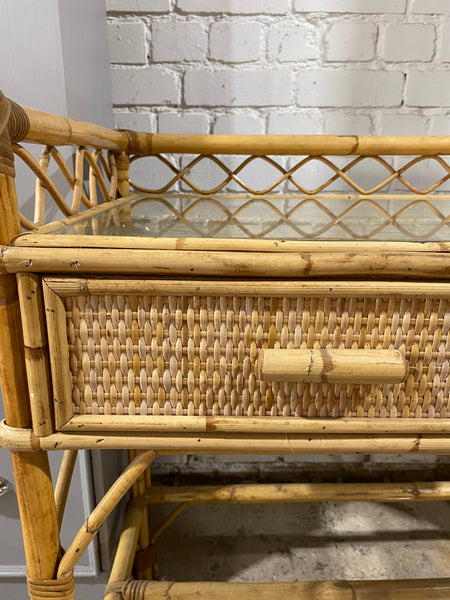 Bamboo Rattan Dressing Table