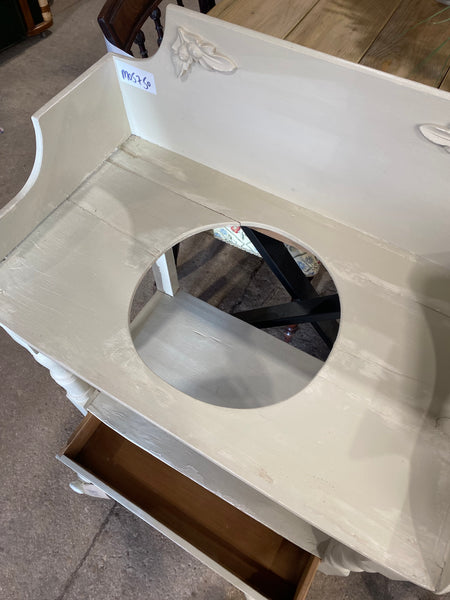 Painted Pine Console Table / Washstand with Mirrored Top