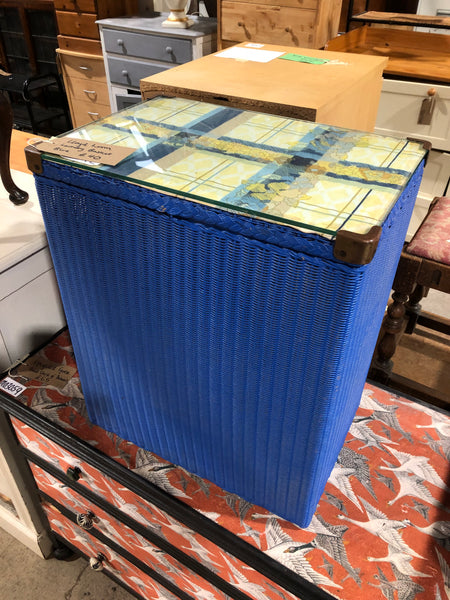 Lloyd Loom Cobalt Blue Laundry Basket