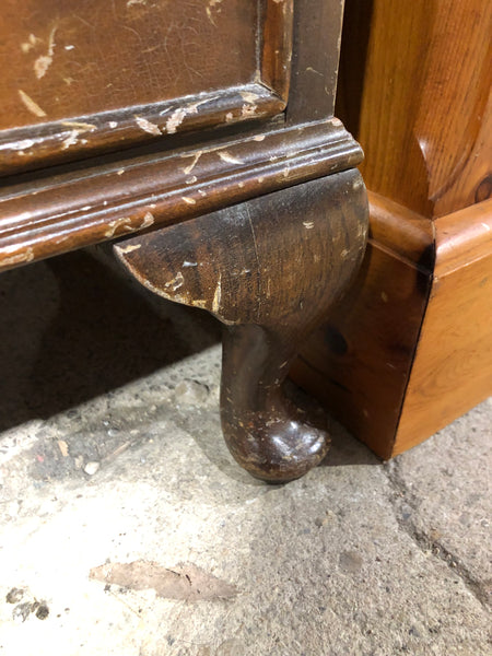 Antique Walnut Fronted Chest on Chest Tallboy