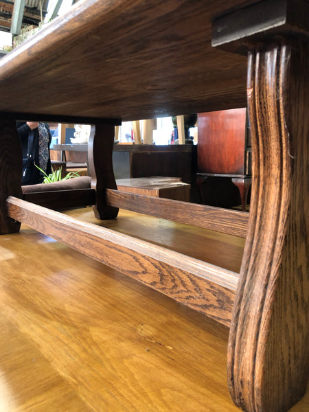 Large Solid Oak Coffee Table