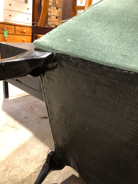 Velvet Wingback Armchair