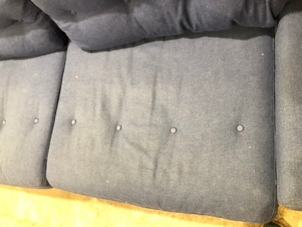 Contemporary Blue 3 Seater Sofa