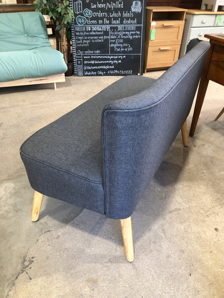 Small 2 Seater Grey Loveseat