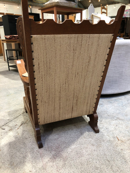 Griffin Detail Oak Lounge Chair