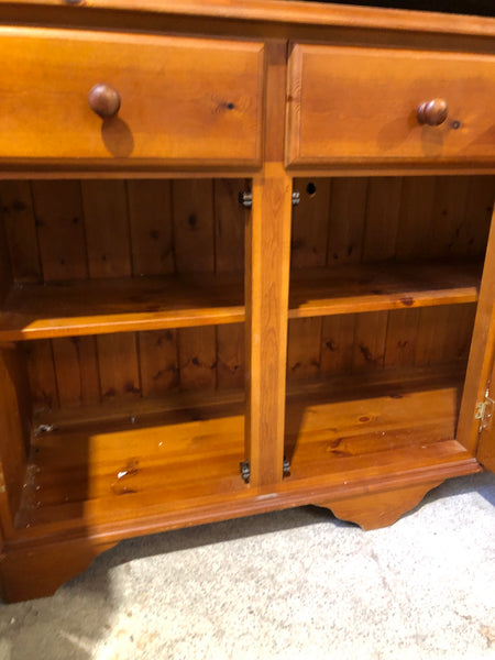 Solid Pine Sideboard With Drawers and Cupboard