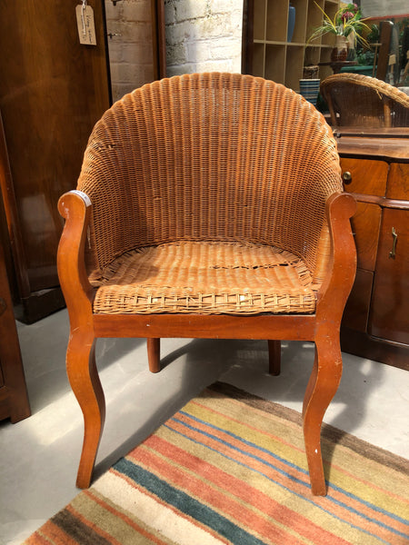 Vintage Wicker Armchair