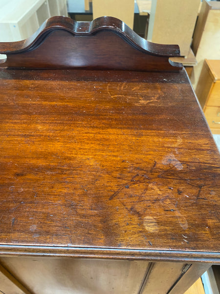 Victorian Pot Cupboard with Gallery Back