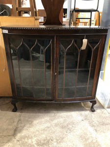 Antique Bow Fronted Display Cabinet