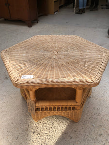 Hexagonal Wicker Coffee Table