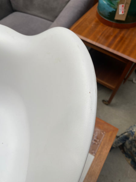 Eames Style White Plastic Rocking Chair