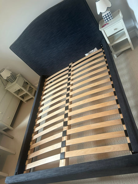 REF - Blue Fabric Double Bedframe