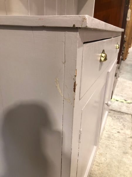 Pink Painted Rustic Pine Farmhouse Dresser
