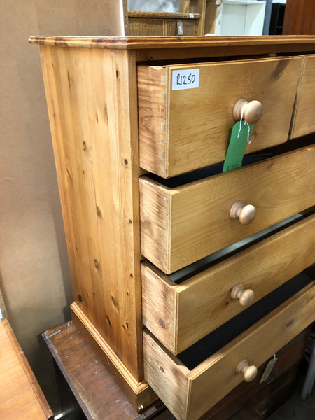 REF - Pine Tallboy Chest of Drawers