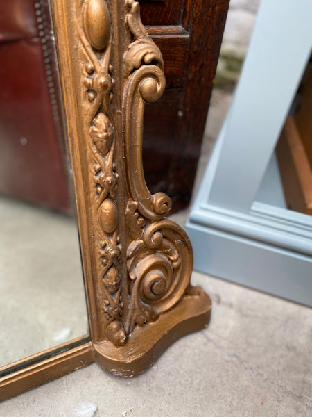 Large Gilt Framed Over Mantle Mirror