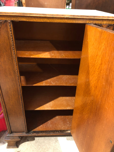 Vintage Oak Carved Detail Cabinet