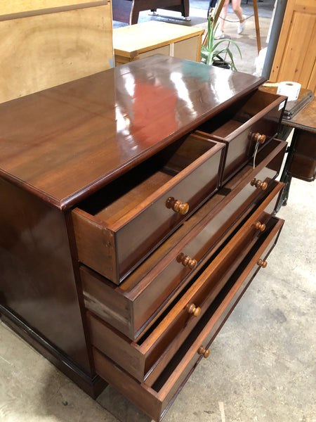 Mahogany 2 over 3 Chest of Drawers