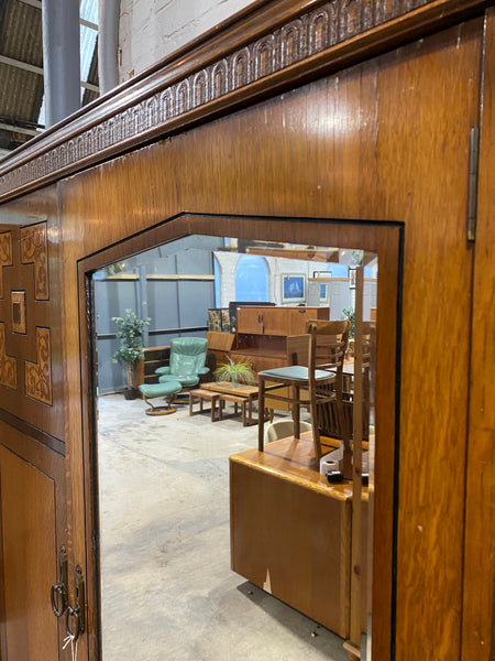 Art Deco Triple Wardrobe