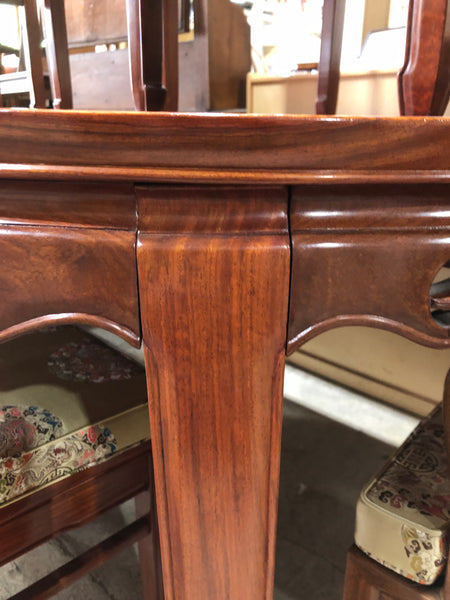 GHC - Oriental Carved Detail Extending Dining Table & 8 Chairs