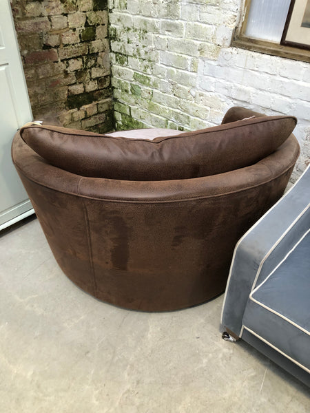 Suede Effect Swivel Snuggler Seat