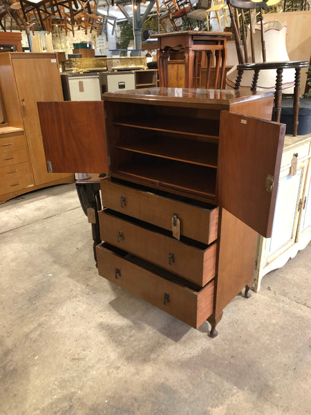 Vintage Tallboy Linen Cupboard with Drawers