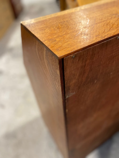 Vintage Narrow Oak Bureau