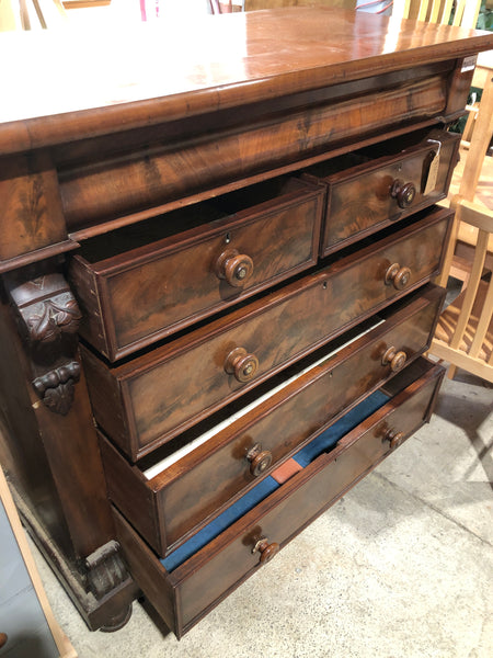 GHC - Edwardian Flamed Mahogany Tallboy Chest of Drawers