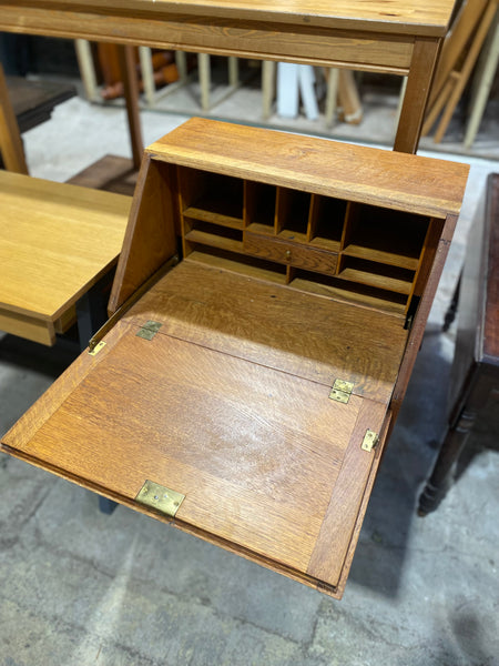 Vintage Narrow Oak Bureau