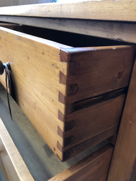 Wooden Chest of Drawers with Decorative Dovetail Joint Detail