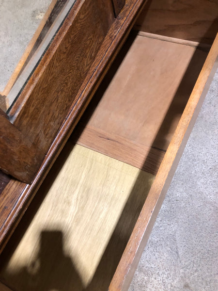 Vintage Oak Carved Detail Wardrobe with Drawer