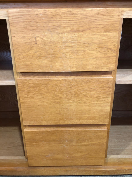 Burr Elm & Oak Compact Sideboard