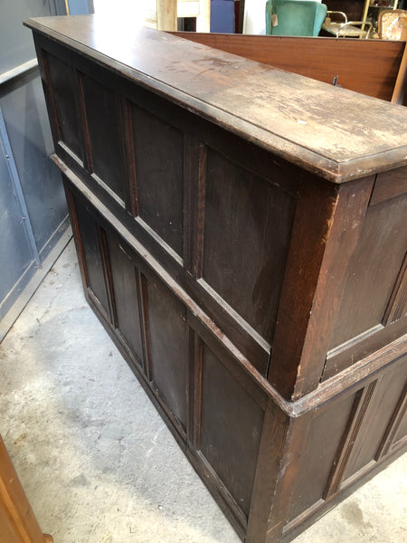 Vintage Roll-Top Pedestal Desk