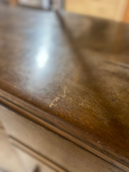 Oak Veneer Art Deco Compact Sideboard