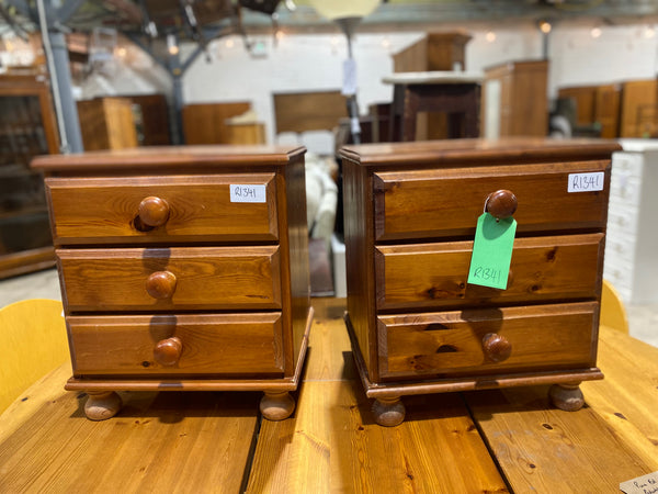 REF - Pair of Pine Bedside Tables