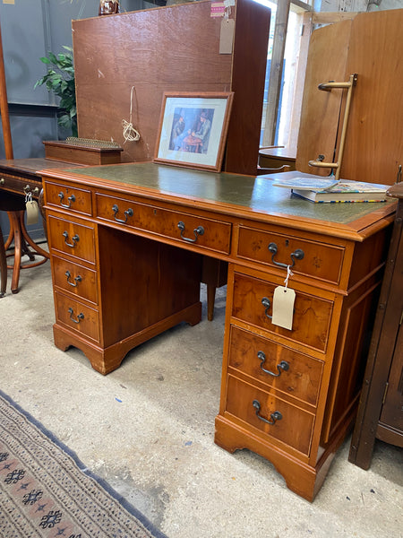 Green Leather Top Desk