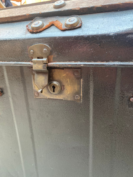 Antique Metal Pirates Treasure Chest